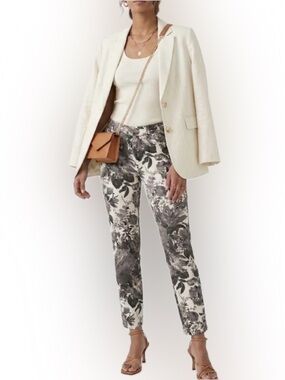 STELLA MCCARTNEY Toile de Jouy Print Skinny Ankle Jeans Size 27 Made in Italy